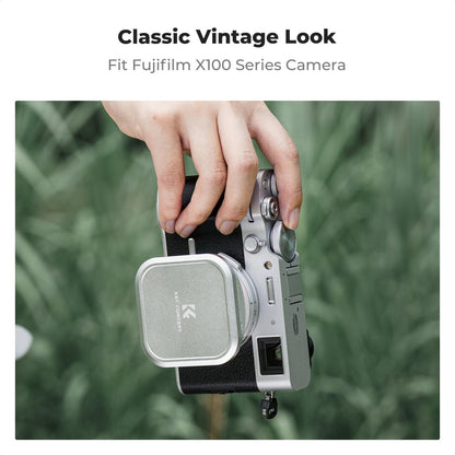 CLEARANCE KF FILTERS Fuji lens hood with lens cap, printed with KF logo, suitable for Fuji X100/FX100/SX100/Tx1224/4SOV models, NANO-X series