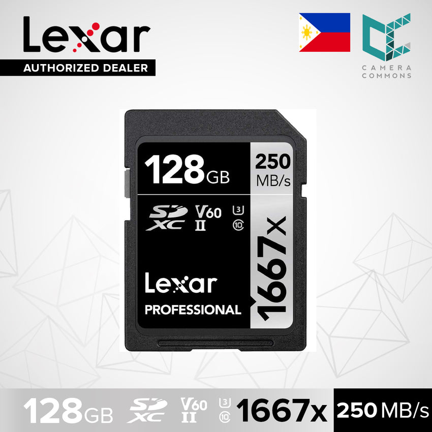 Lexar Professional 1667x UHS-II SDXC SD Memory Card Silver Series (64GB, 128GB, 256GB)