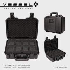 VESSEL Watch Case Organizer Storage Hard Cases with Foam for Watches