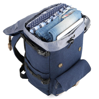 K&F Concept KF13.066 Adventurer Blue Medium Fashion DSLR Camera Backpack Bag for Travel Photography
