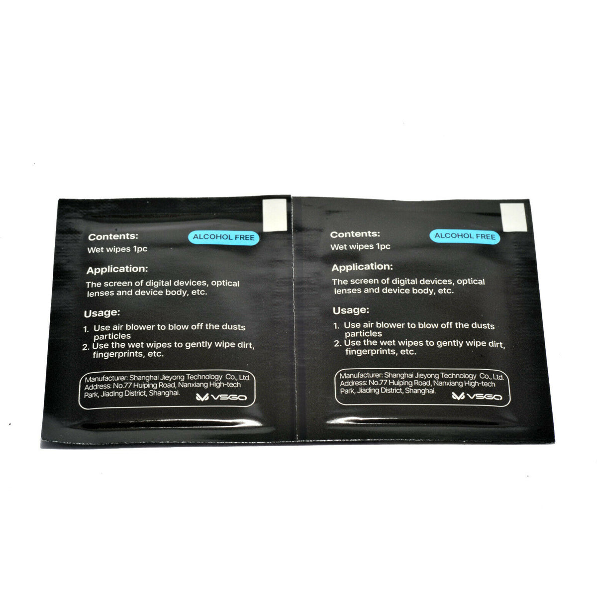 VSGO V-T01-E 60pcs Anti-Bacterial Screen Cleaning Wet Wipes for Smartphone Laptop Camera LCD Screen
