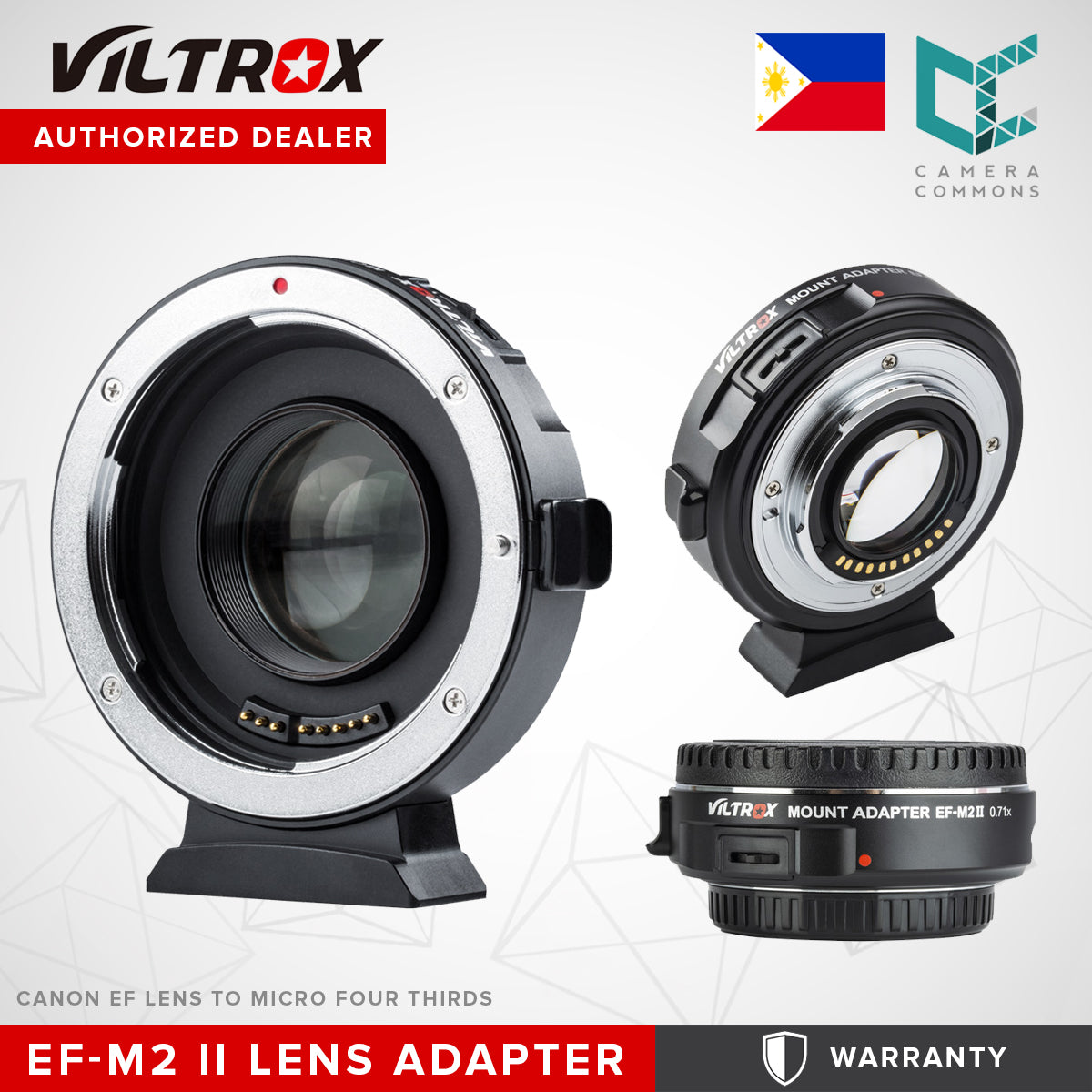 CLEARANCE Viltrox EF-M2 II Lens Mount Adapter Canon EF to Micro Four Thirds Cameras