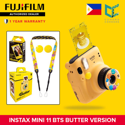 Fujifilm Instax Mini 11 BTS Butter Version Instant Camera Special Edition Buttery Yellow Iconic Pattern BTSxInstax