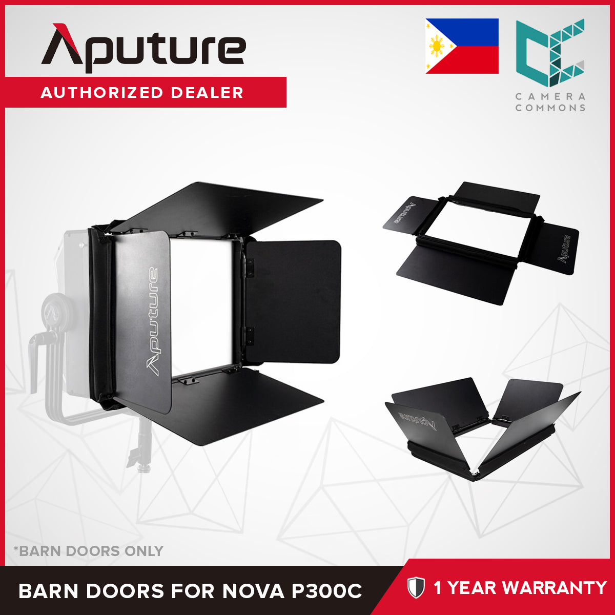 Aputure Barn Doors for Nova P300c LED Light Panel Lighting Accessories Photography Studio Equipment Barndoors