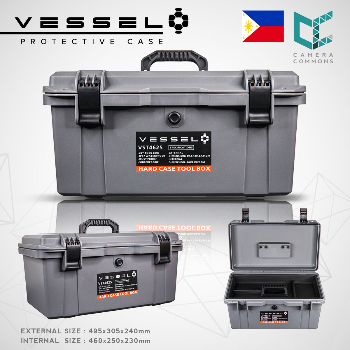 VESSEL VST3617 VST4020 VST4625 Hard Case Tool Box For Hardware Tools and Equipment