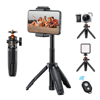 K&F Concept MS02 MS09 13.4'' 34cm Phone Tripod Desktop Stand Selfie Stick with Bluetooth Remote Control