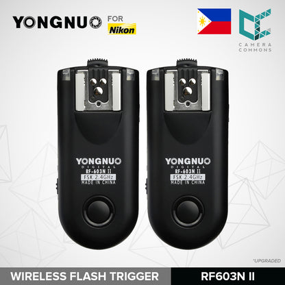 Yongnuo RF-603N II Wireless Flash Trigger Kit Upgraded for Nikon RF603