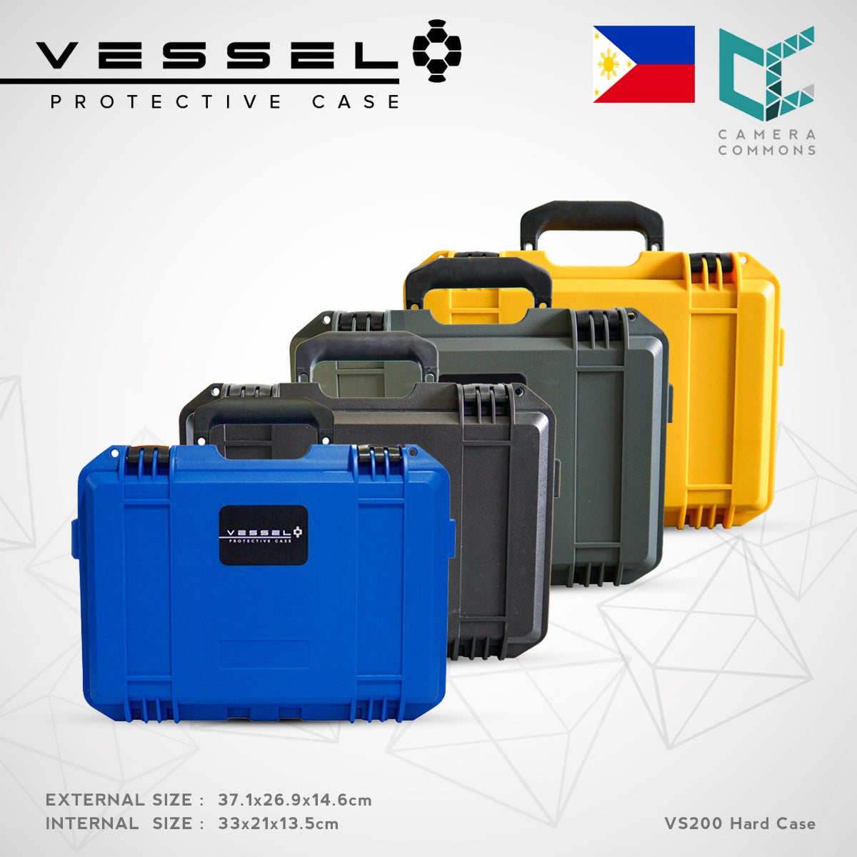 VESSEL VS200 Portable Hard Case for Photography, Equipment, Audio Instruments and other devices VS3321L