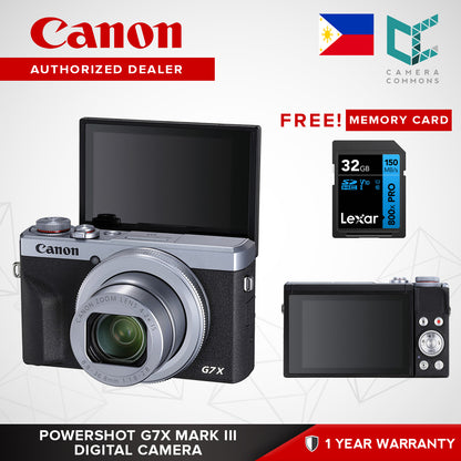 Canon PowerShot G7 X Mark III Digital Camera Black Silver Point and Shoot G7X