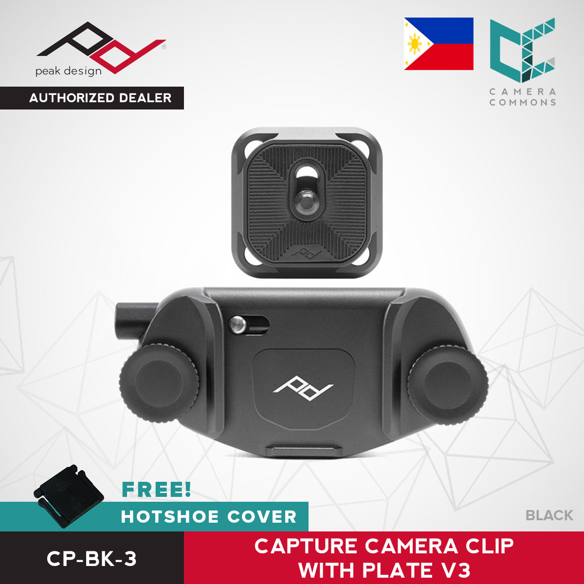 Peak Design Capture Camera Clip V3 with Plate Black Silver Version 3