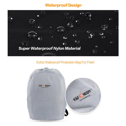 K&F Concept Nylon Multifunctional Large DSLR Camera Backpack for DSLR Mirrorless Camera Travel Photography Bag - KF13.025 CITYPAK LARGE