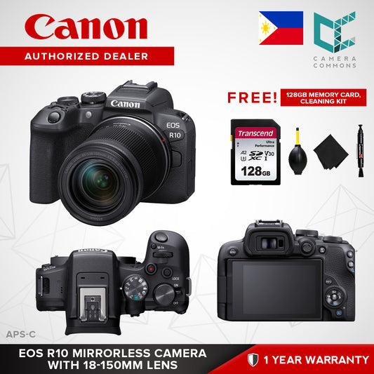 Canon EOS R10 Mirrorless Camera with 18-150mm Lens 24.2MP APS-C 4K 30fps Touchscreen