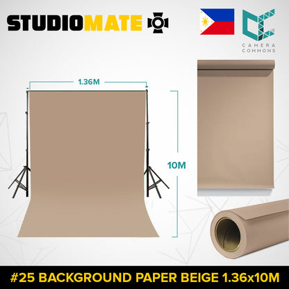 Studiomate Seamless Photography Videography Backdrop Background Paper 1.36x10m / 4.46 x 32 ft Studio Equipment
