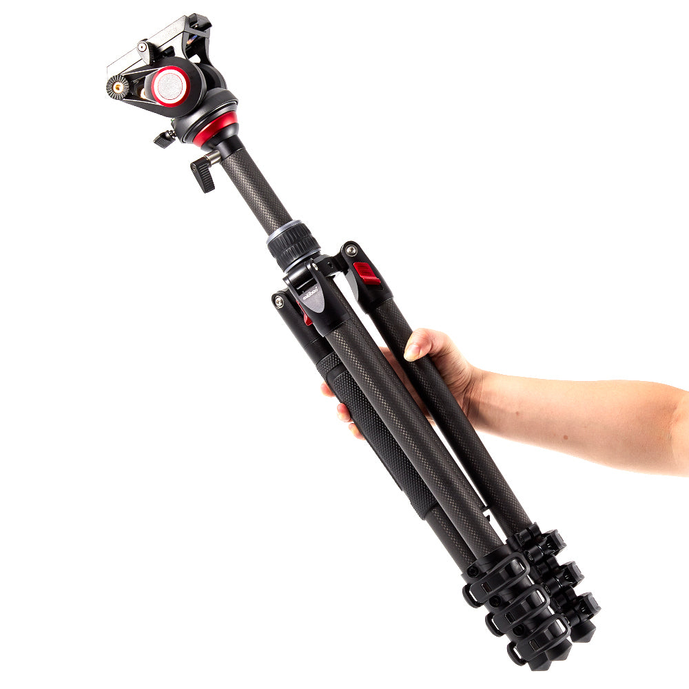 Miliboo MTT501CF KIT Professional Carbon Fiber Video Tripod Monopod with MYT801 Fluid Head for Videography MTT501