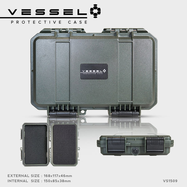 Vessel PICO Portable Military Style Waterproof Hard Case for Smart Phone , Electronics, Console , Radio / Tactical Case VS1509