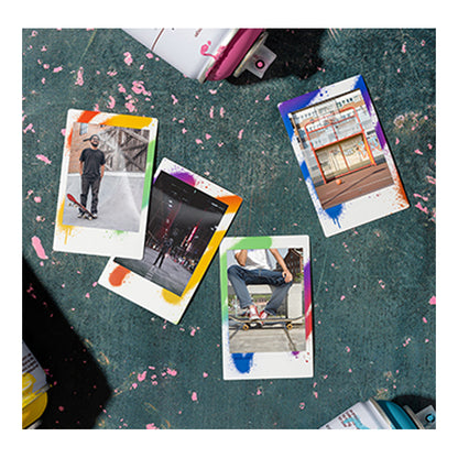 FUJIFILM Instax Mini Spray Art Instant Film Colorful Rainbow Artist Brush Strokes Artsy 10 Sheets