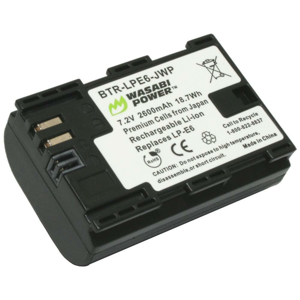 Wasabi Power LP-E6 1pc Rechargeable Battery for Canon Cameras LPE6