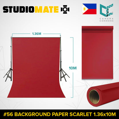 Studiomate Seamless Photography Videography Backdrop Background Paper 1.36x10m / 4.46 x 32 ft Studio Equipment