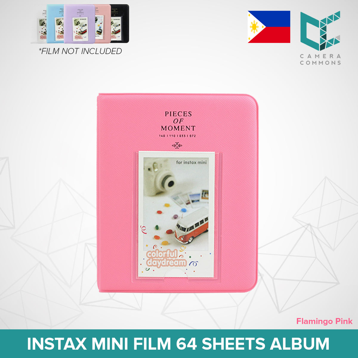 Photo Album Pieces of Moment/Memories 64 Pockets Slots Plain Color for Fujifilm Instax Mini Film