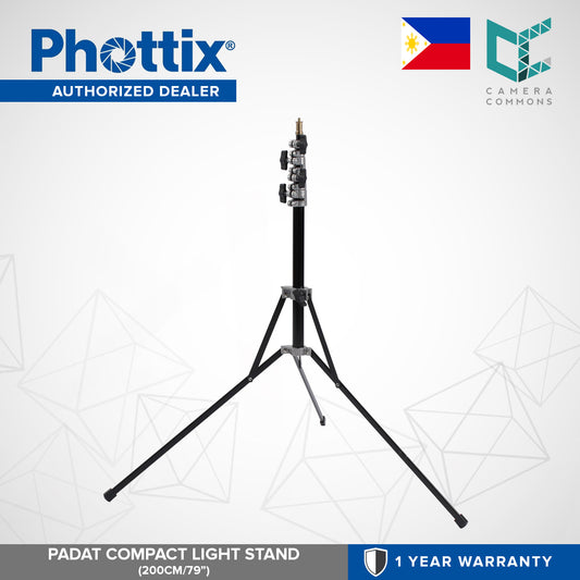 Phottix Padat Carbon 200 5-Section Carbon Fiber Aluminum Compact Light Stand 200cm 6.5 ft PH88216