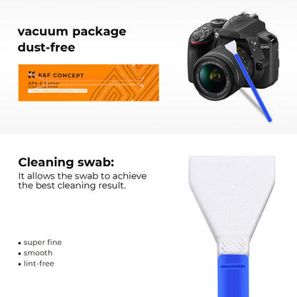 K&F Concept 1616 16mm APS-C Sensor Cleaning Swab Kit for Camera Lenses