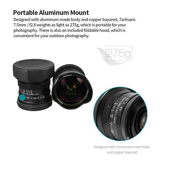 7artisans 7.5mm f/2.8 Fisheye Lens for Sony E Mount Camera