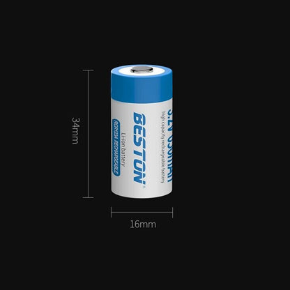 Beston RCR123A 650mah Li-ion Rechargeable Battery 3.2V 2.08Wh