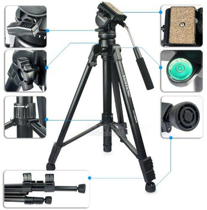 Yunteng VCT-880 Fluid Head Video Tripod for DSLR Mirrorless Photography Videography