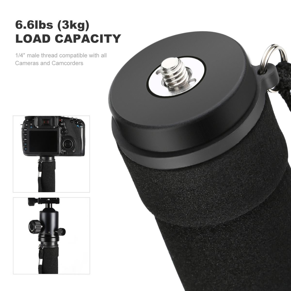 K&F Concept MP-2624 Camera Monopod 4-Section 67"/171CM Compact Portable Travel DSLR Monopod KF09.011