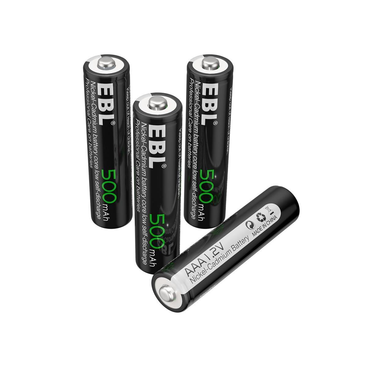 EBL 4 Pack 1.2V AAA Size 500mAh Rechargeable battery - Ni-CD NiCD Camera Commons PH