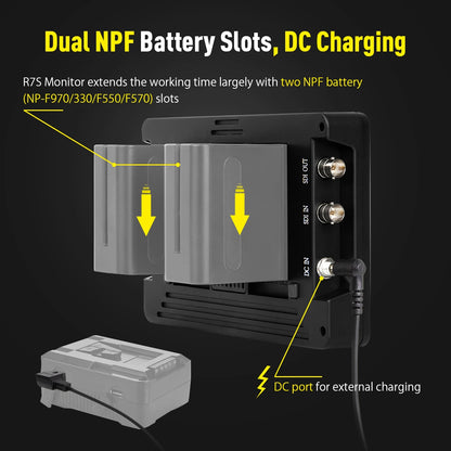 Desview R7S 7" Touch Screen 1000nits 1920ÃÂ1200 Field Monitor HDMI & 3G-SDI