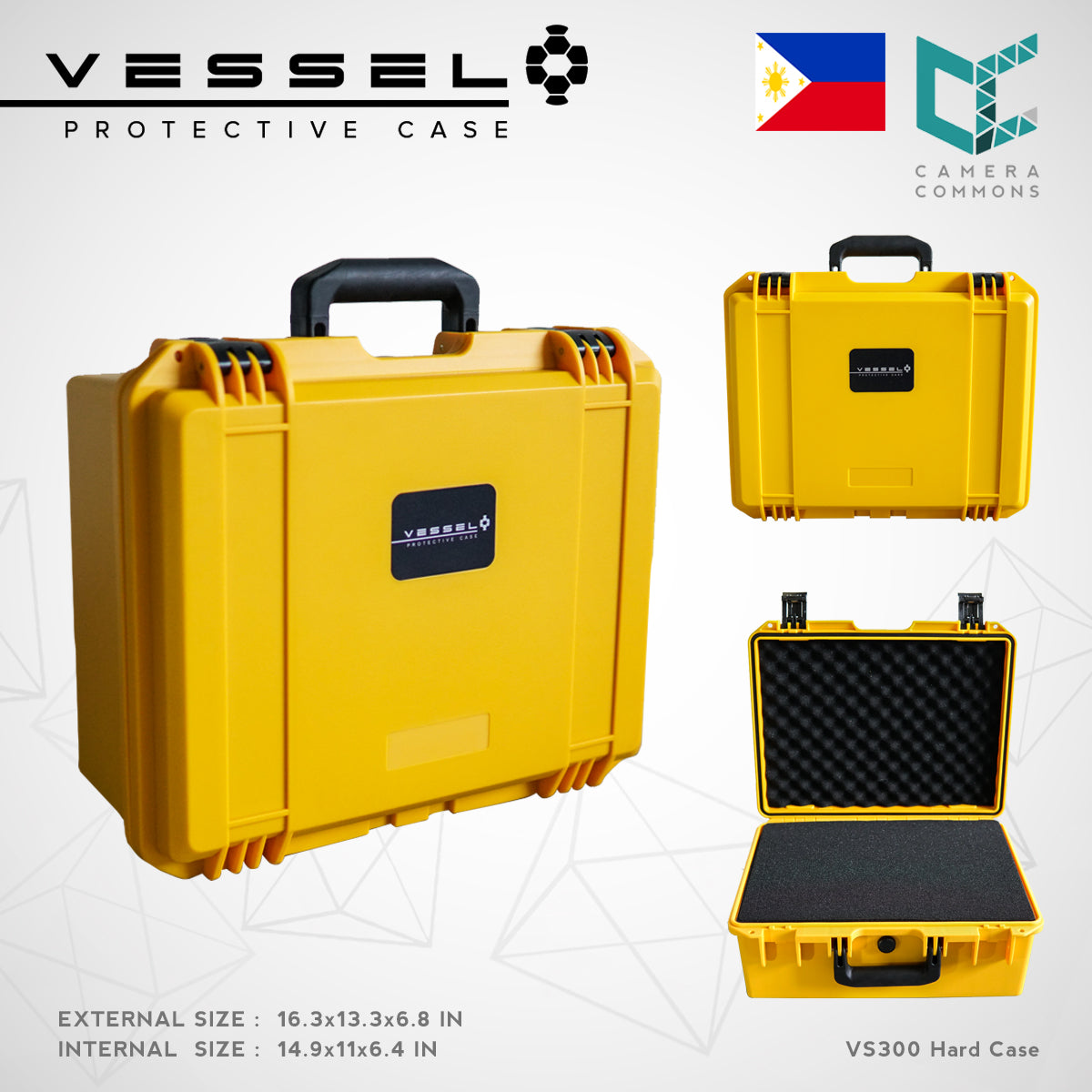 VESSEL VS300 Portable Hard Case for Photography, Equipment, Instruments and other devices VS3828H