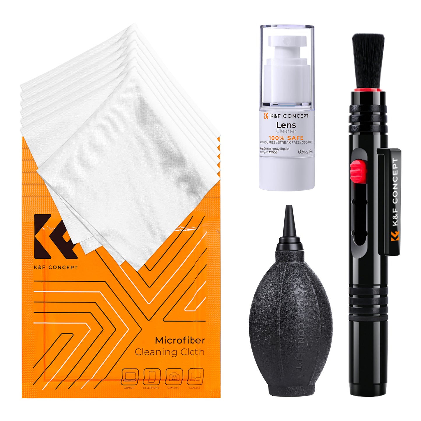 K&F Concept 1618 4-In-1 Cleaning Pen Cleaning Kit for DSLR Camera Lenses