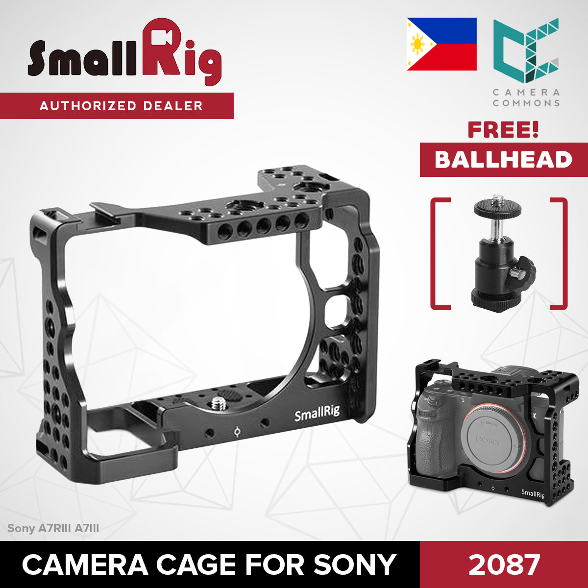 SmallRig Camera Cage for Sony A7RIII A7M3 A7III A73 2087