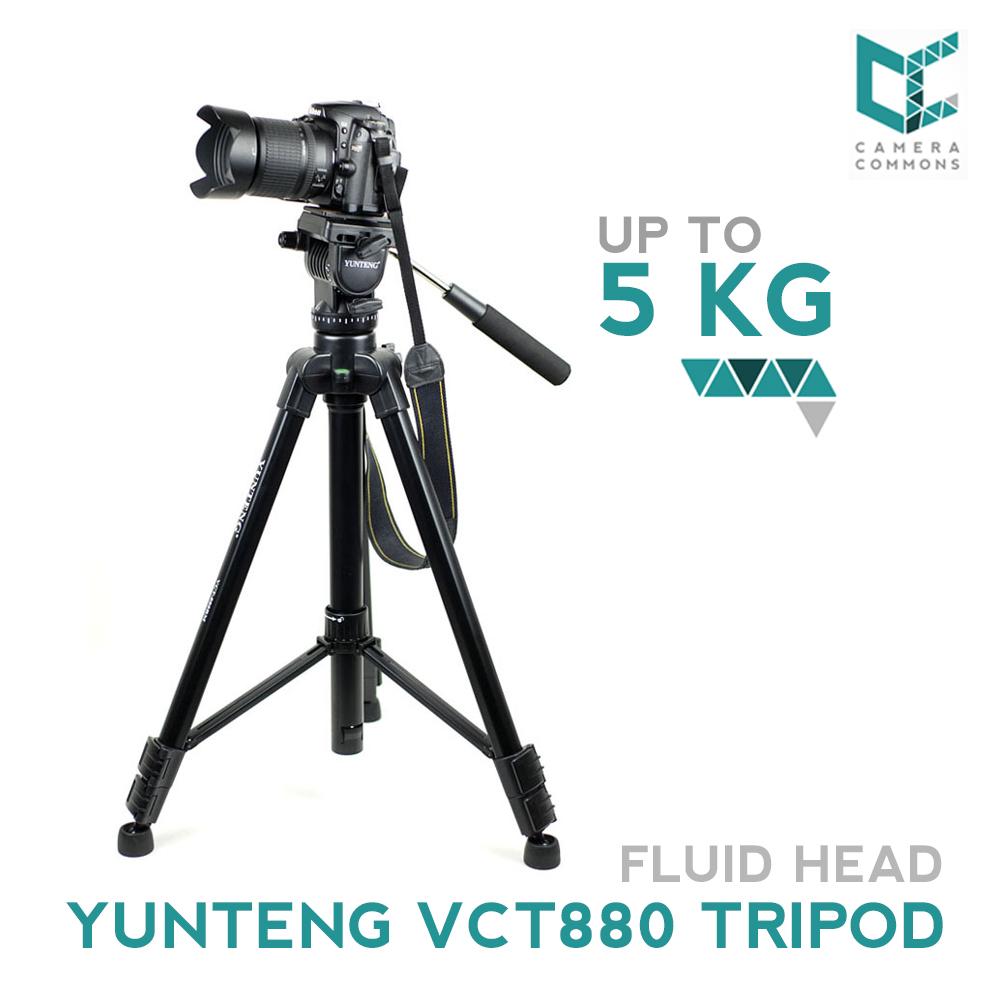 Yunteng VCT-880 Fluid Head Video Tripod for DSLR Mirrorless Photography Videography
