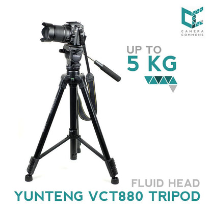 Yunteng VCT-880 Fluid Head Video Tripod for DSLR Mirrorless Photography Videography