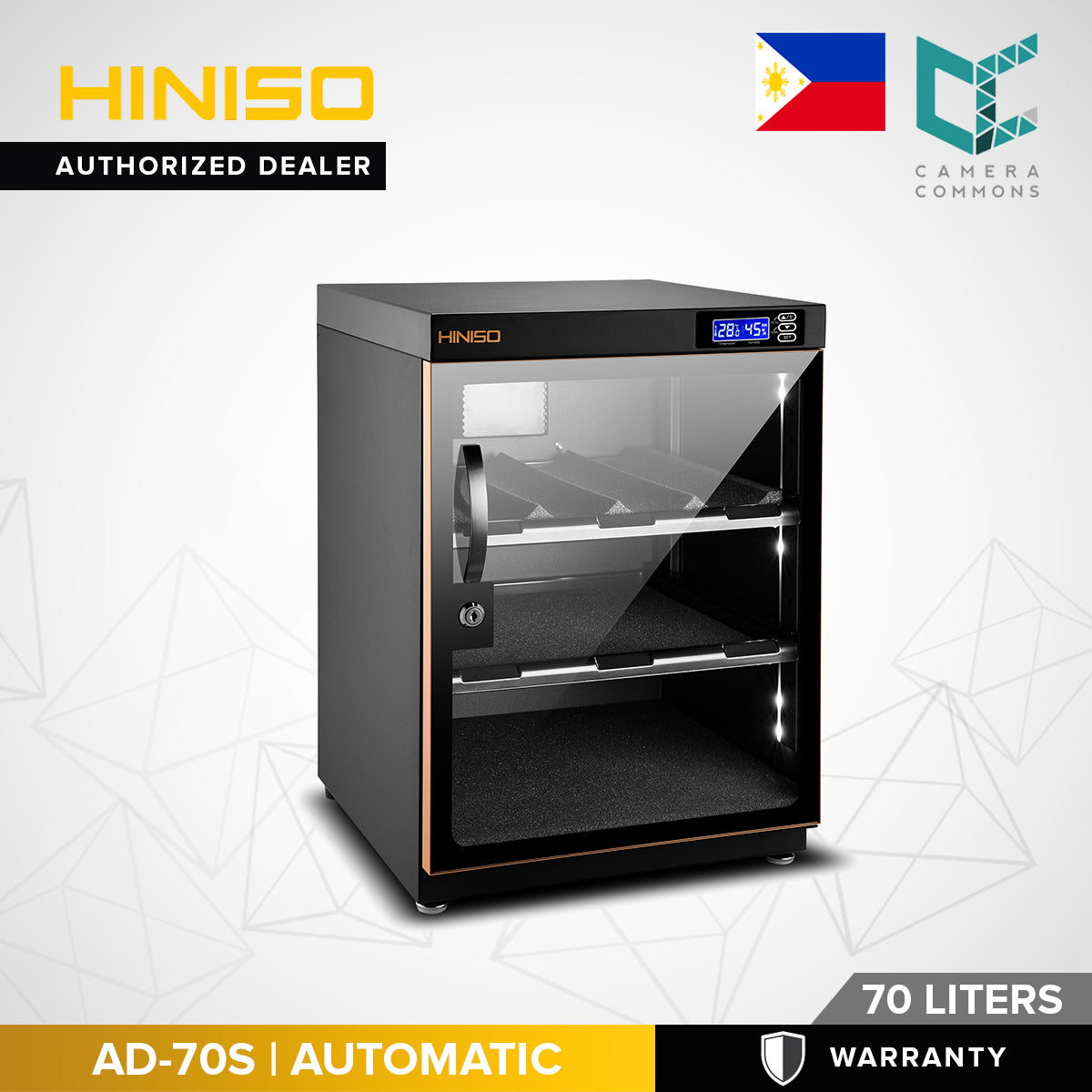 HINISO AD-70S 70L Electronic Digital Control Dry Box Cabinet Storage for Camera Gears