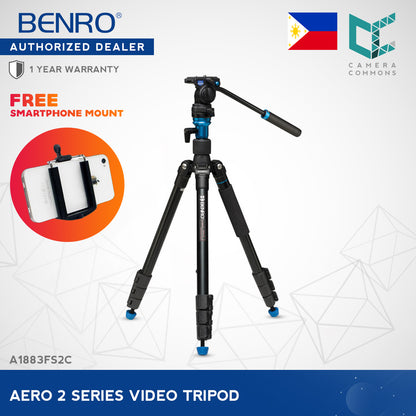 Benro A1883FS2C Aero 2 Aluminum Video Travel Angel Tripod Kit