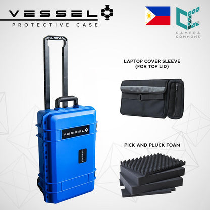 VESSEL CC1 Trolley Hard Case Green Camera Photography Equipment Case (Blue)