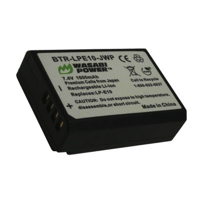 Wasabi Power LP-E10 1pc Rechargeable Battery for Canon Cameras LPE10