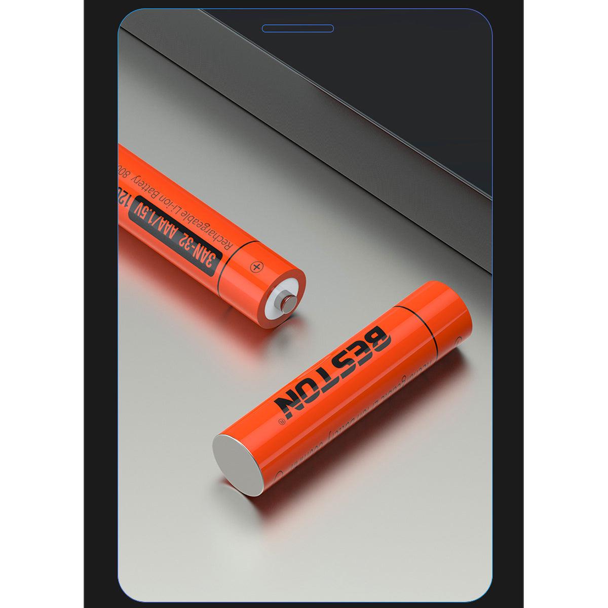 Beston 4pcs AAA 1.5V 1200mWh 3AN-32 Li-ion Rechargeable Batteries