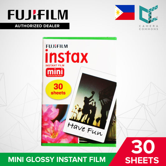 FUJIFILM Instax Mini Glossy Plain Instant Film (30 Sheets)