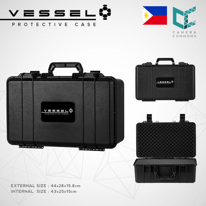 VESSEL VS4325B Portable Hard Case for Photography, Equipment, Instruments and other devices VSC4325B