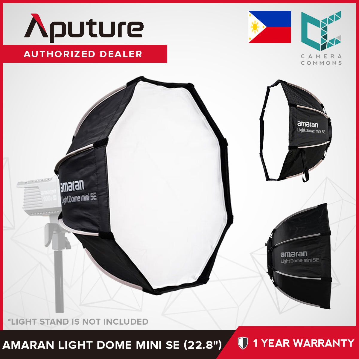 Aputure Amaran Light Dome Mini SE (22.8") Soft Directional Quality Lighting Works with Bowens Mount Fixtures