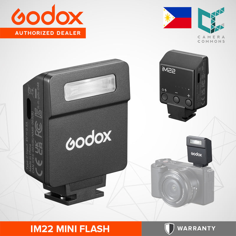Godox iM20 iM22 iM30 Mini Manual Flash Shoe-Mounted Compact Portable Lightweight 6500K CCT