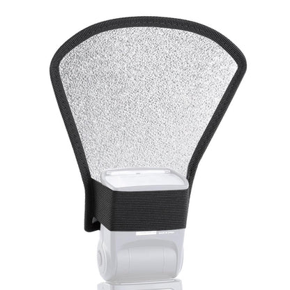 Flash Reflector White Silver for Photography Speedlite