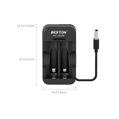 Beston C8024B 2 Bay Battery Charger for 1.2V AA AAA NI-MH USB Input
