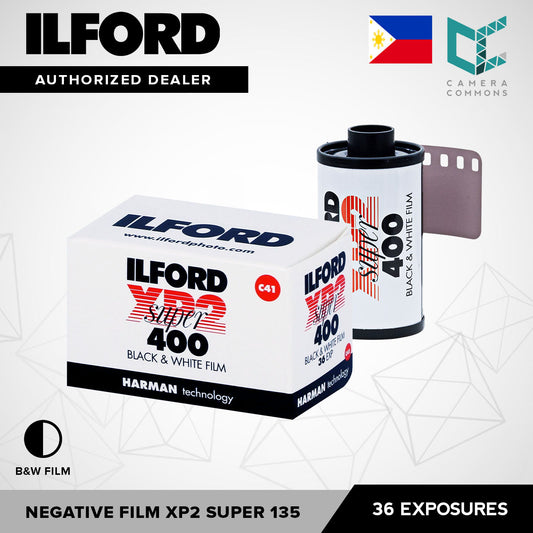 ILFORD XP2 Super 135 400 ISO Black and White Negative Film 36 Exposures Fine Grain Sharpness C41 C-41 Print Process
