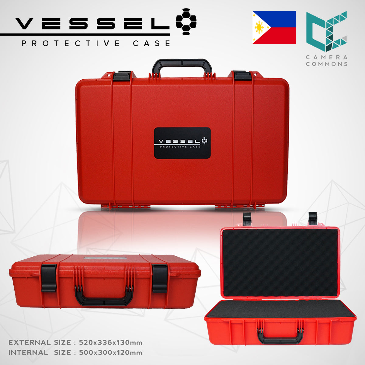 VESSEL VS5030 Portable Hard Case for Photography Equipment Tactical Instruments Tool Box and other devices