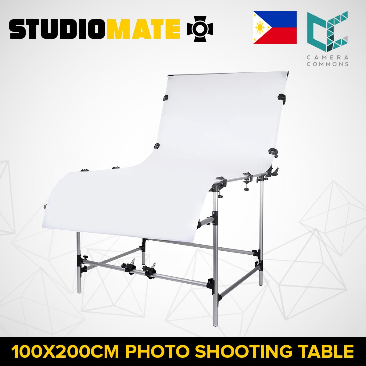 CLEARANCE STUDIOMATE Photo Shooting Table for Product Shoots Aluminum Alloy (100x200cm, 60x130cm)